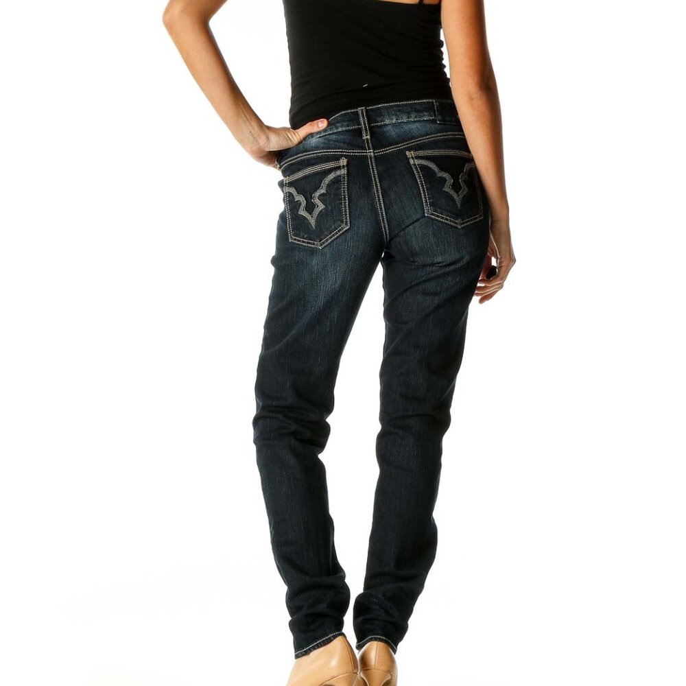 Blue Straight Leg Jeans - Picture 2 of 2